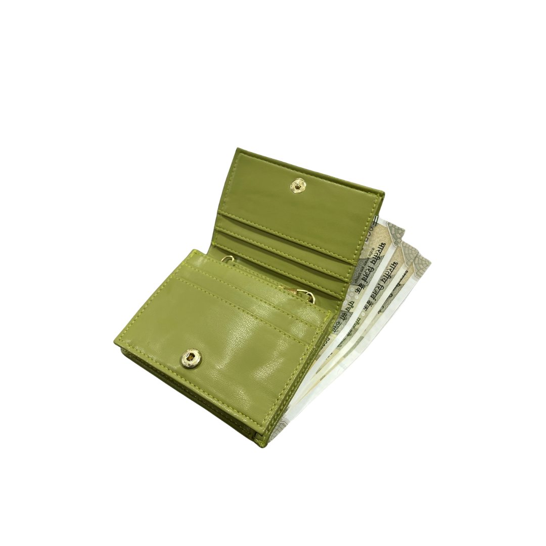 Olive Mini Wallet with Sling