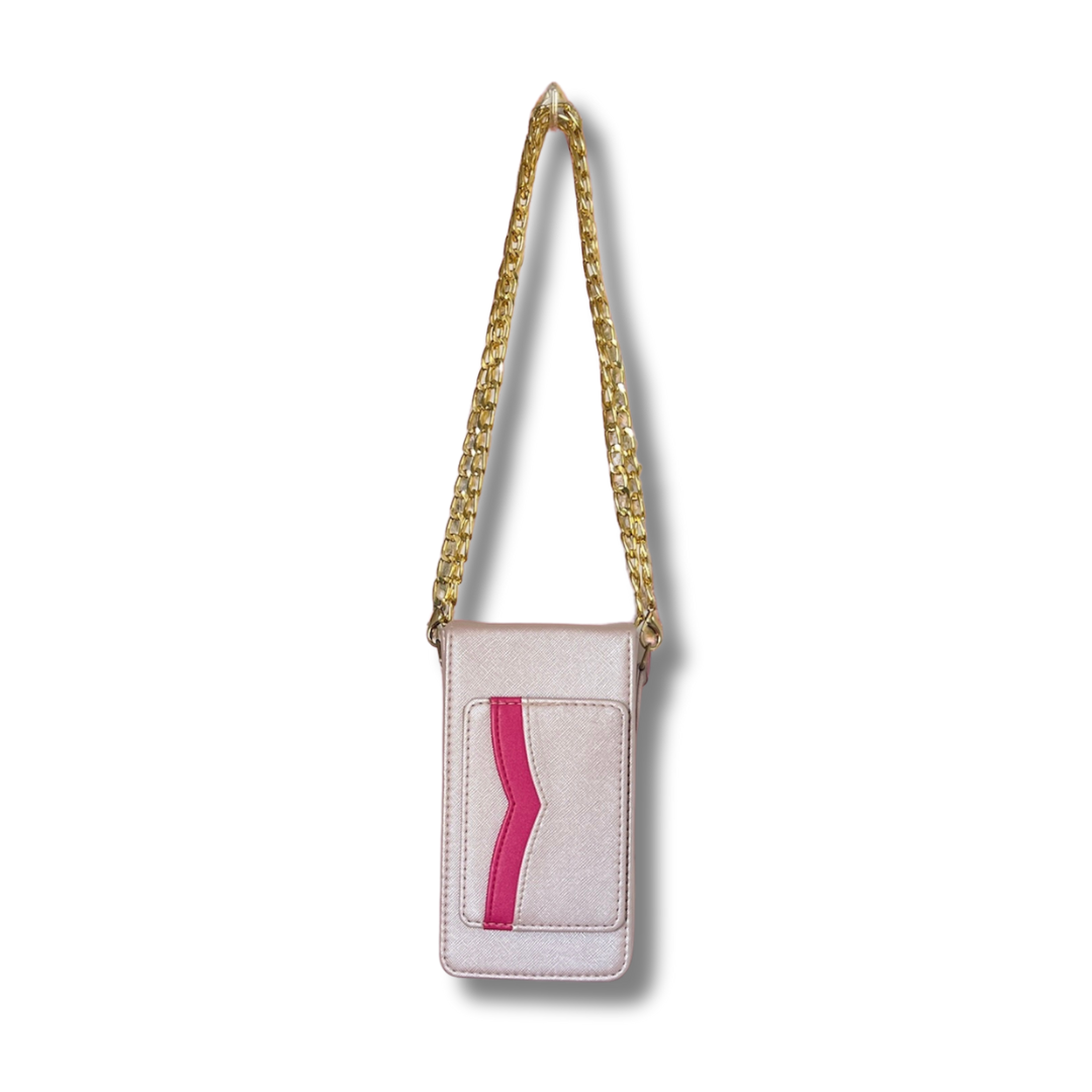 Pop that Pink Phone Bag with Detachable Card Holder