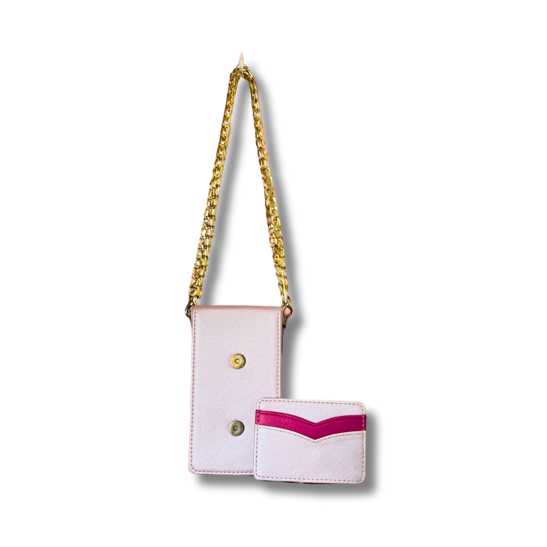 Pop that Pink Phone Bag with Detachable Card Holder