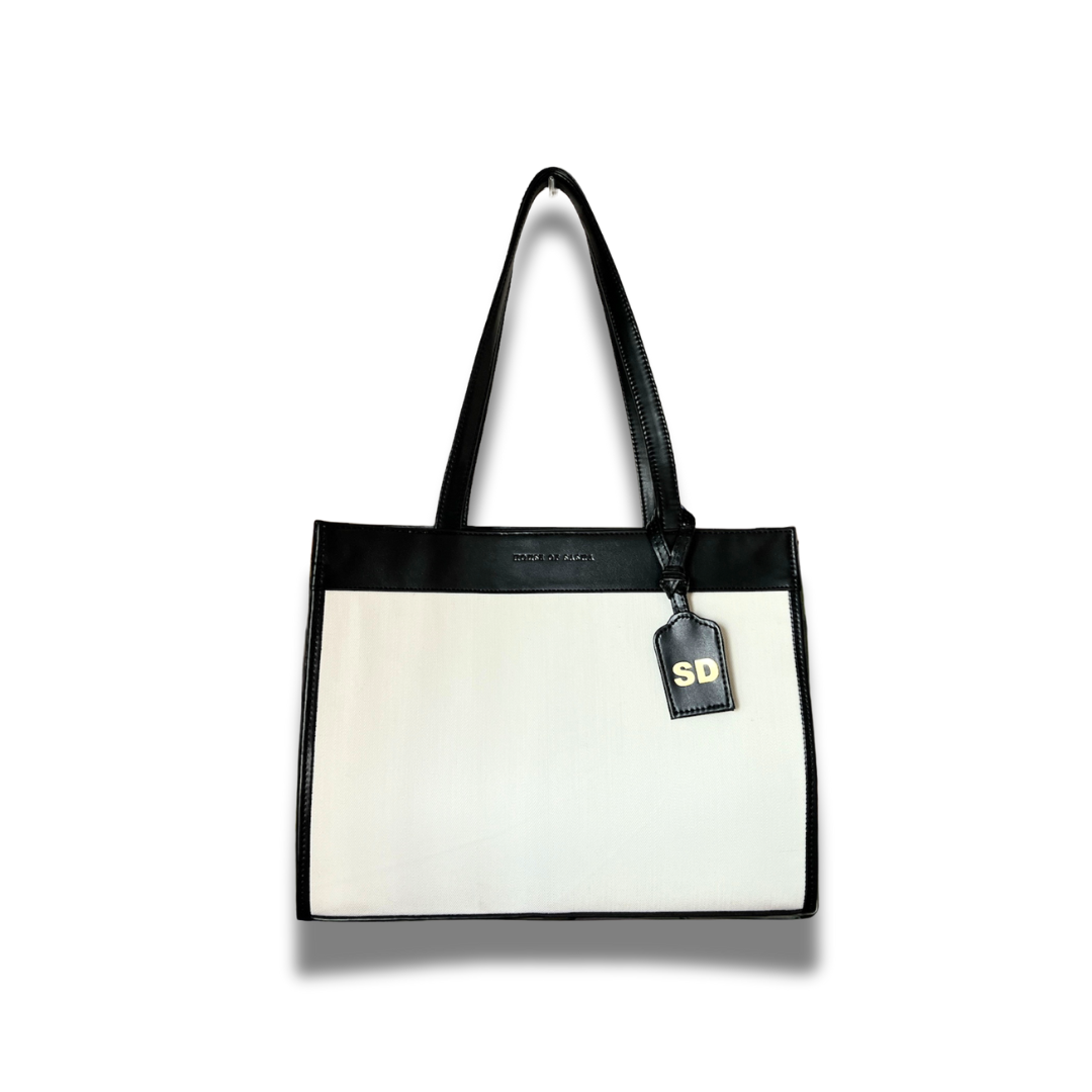 The Dual Tone Tote Bag - Black