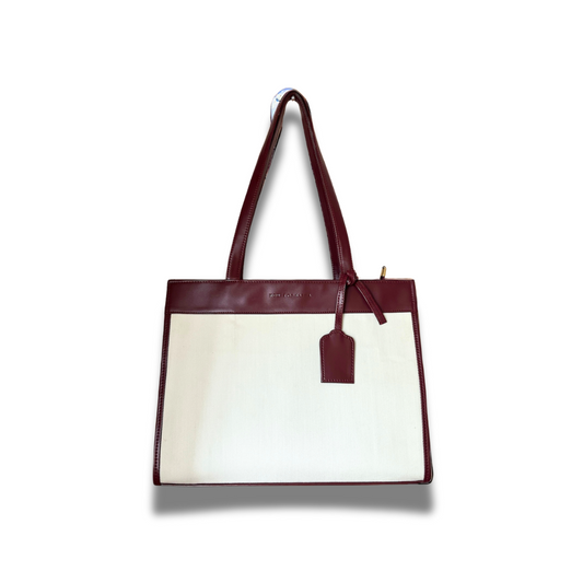 The Dual Tone Tote Bag - Maroon