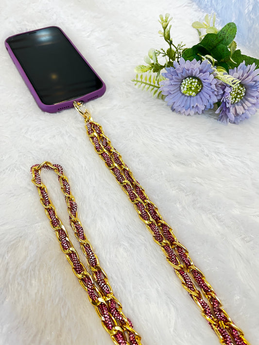 Braided Diamond Handsfree Phone Lanyard