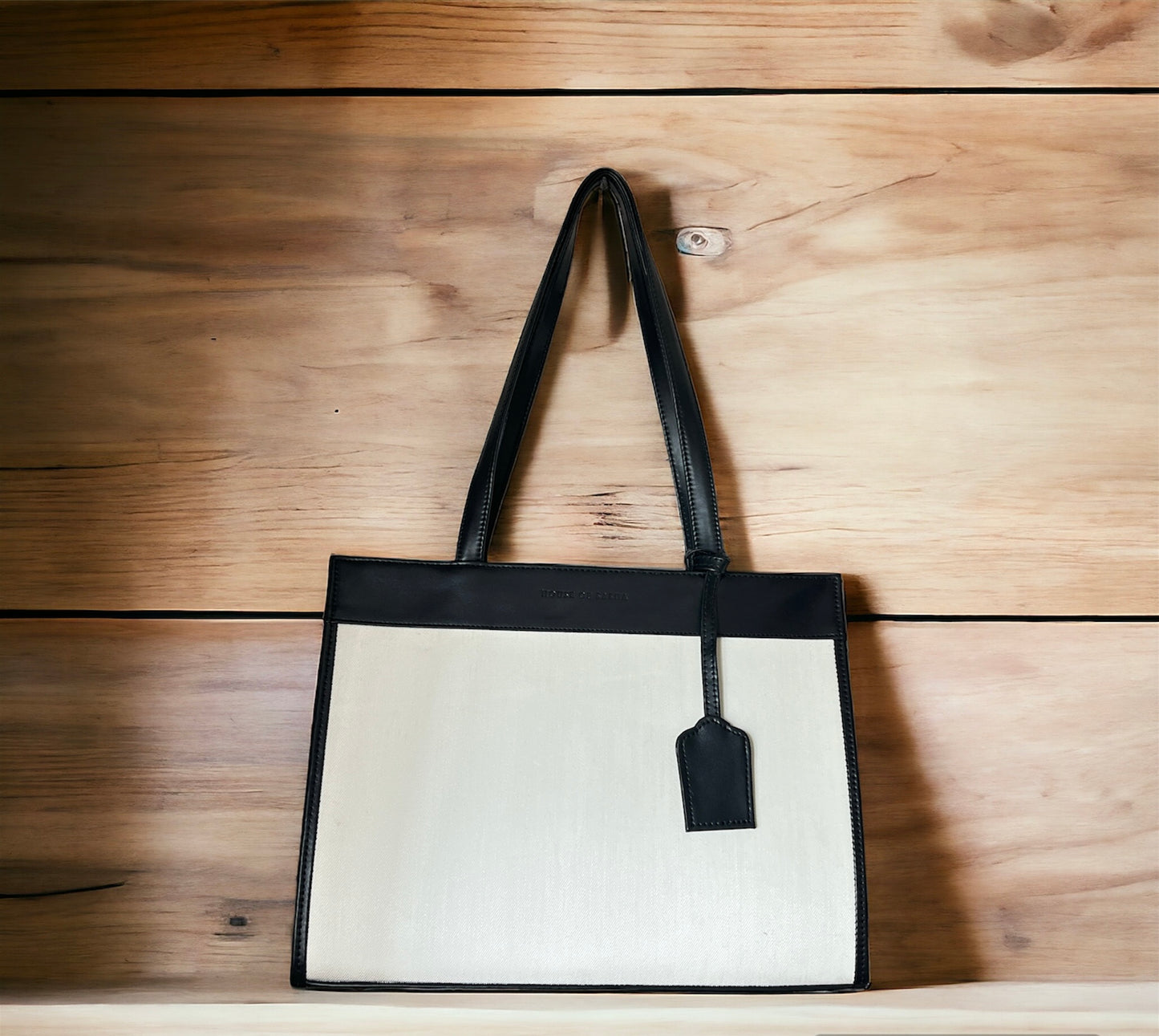 The Dual Tone Tote Bag - Black