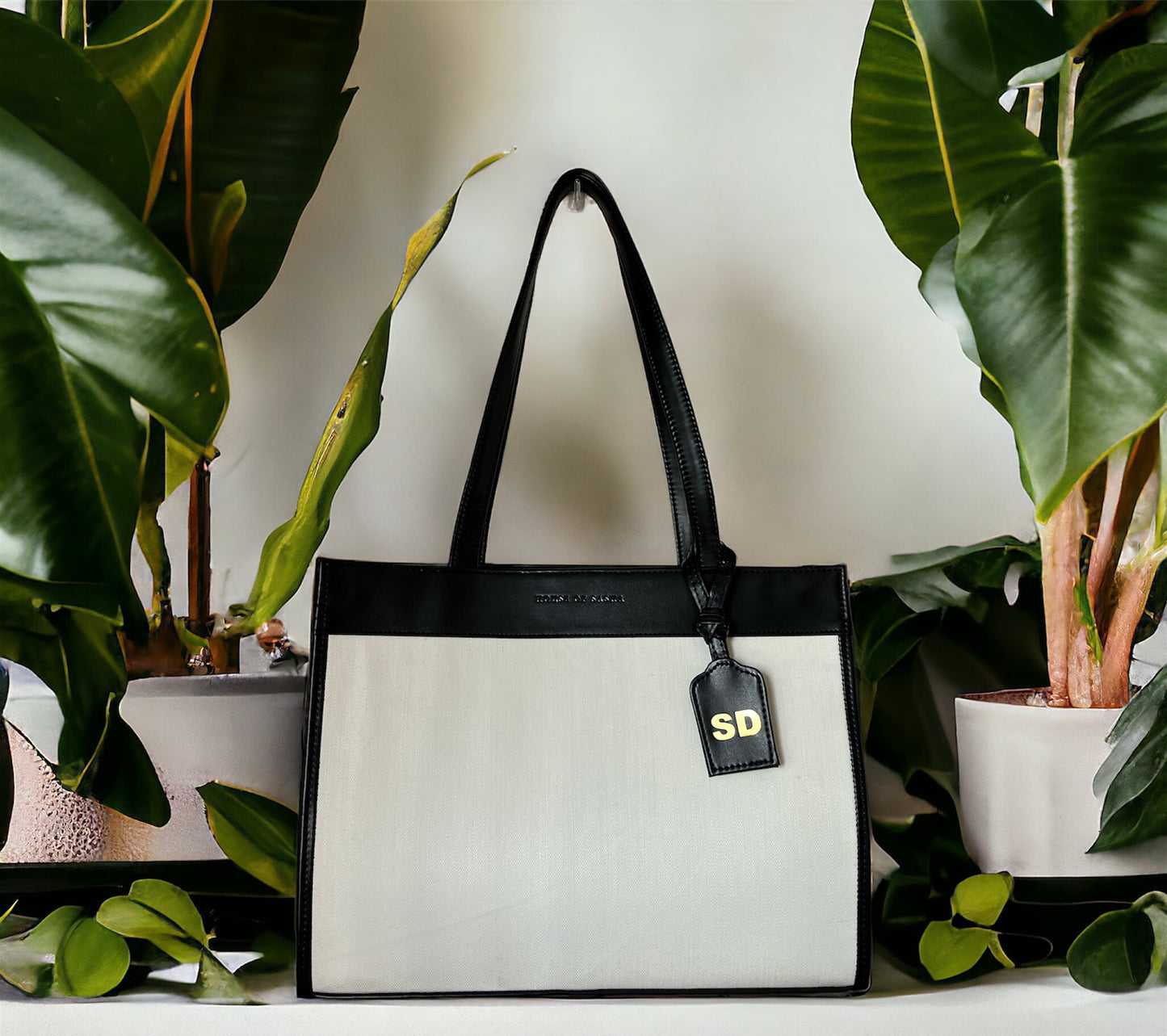 The Dual Tone Tote Bag - Black