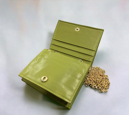 Olive Mini Wallet with Sling