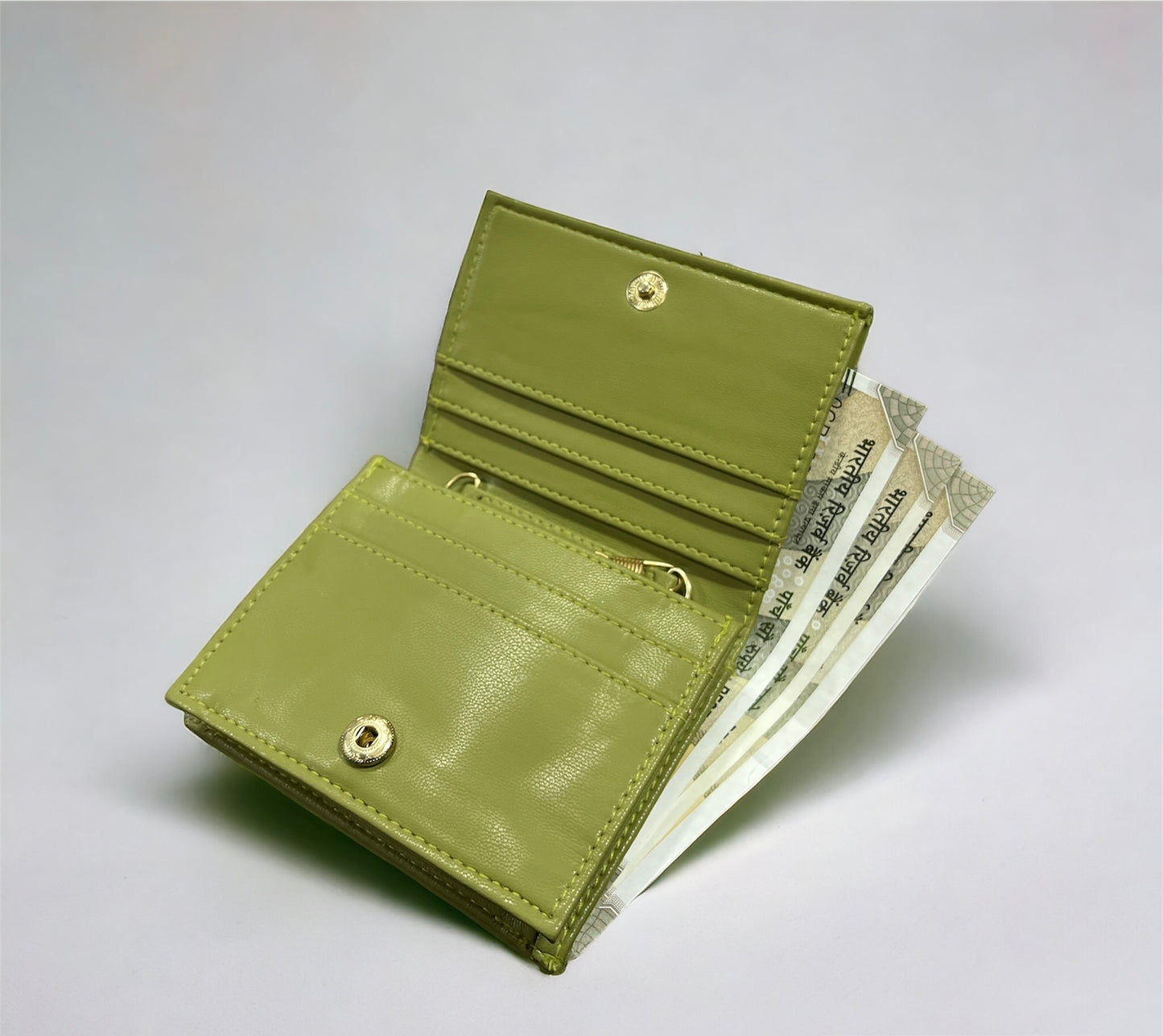 Olive Mini Wallet with Sling